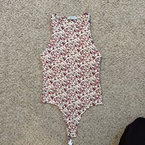 Gaze Floral Sleeveless Bodysuit Small